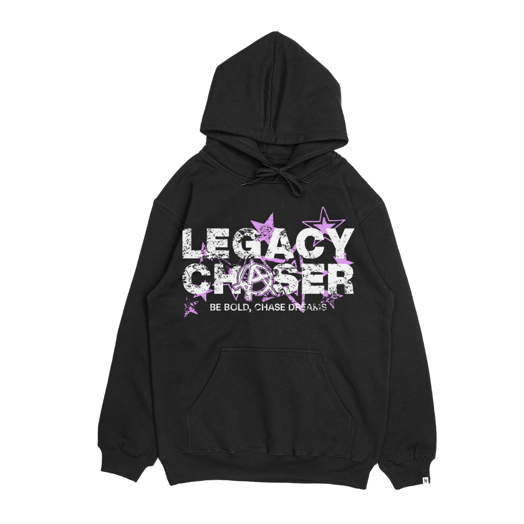 Disruptive "Bold and Daring" Hoodie-Black/Pinkalicious