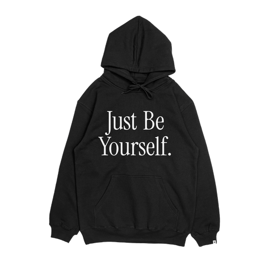 Disruptive "Just Be Yourself" Hoodie – Black/White