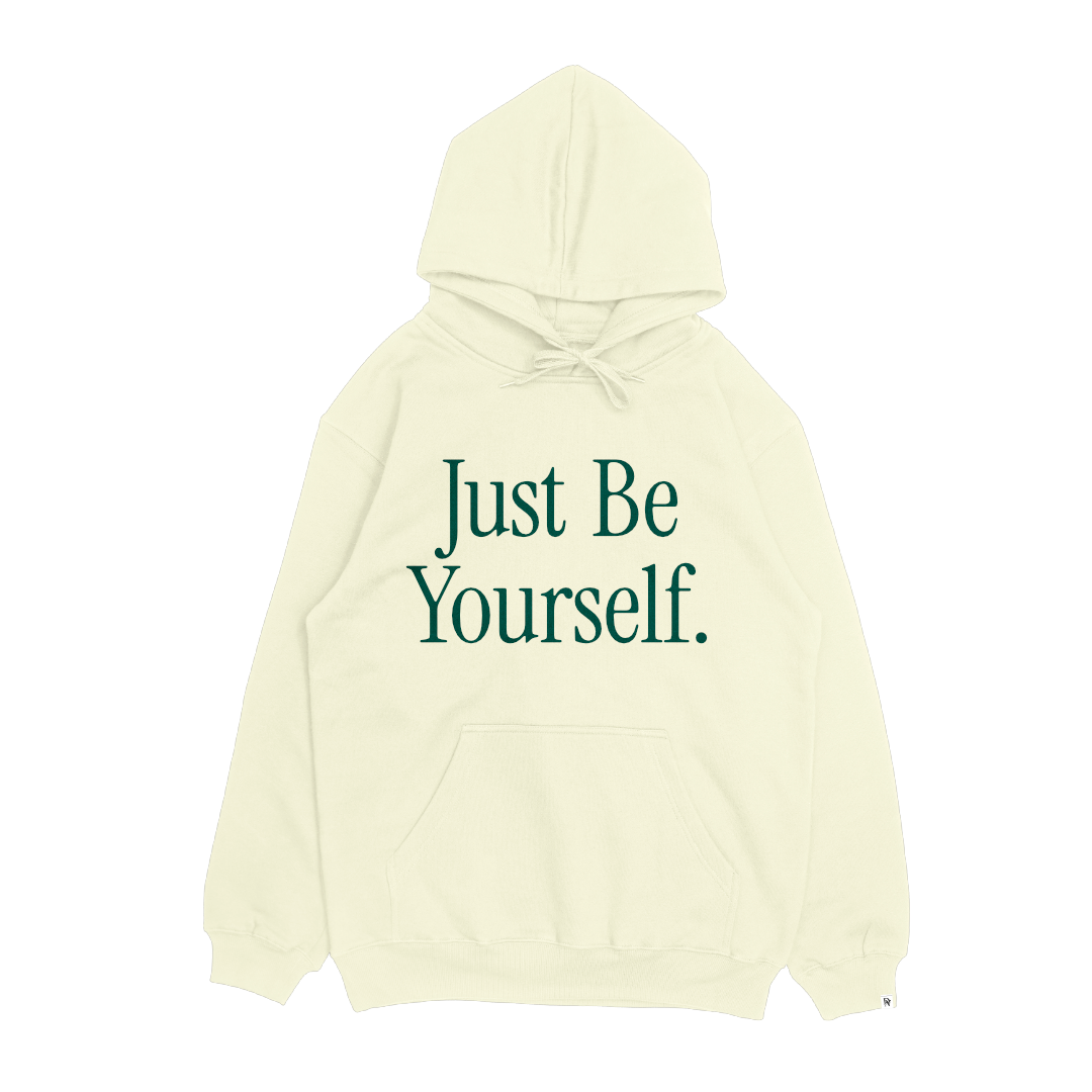 Disruptive "Just Be Yourself" Hoodie – Bone/Alpine Green