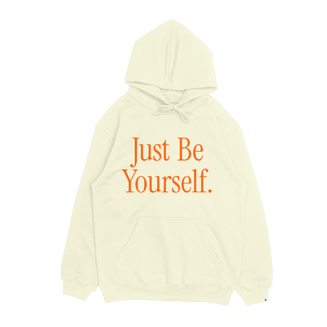 Disruptive "Just Be Yourself" Hoodie – Bone/Ochre Spice
