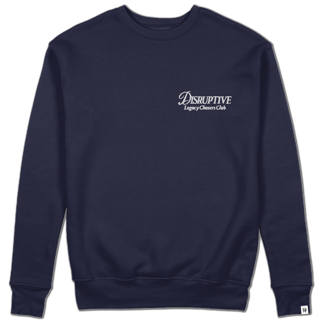 Disruptive "Legacy Club" Crewneck-Indigo & Cotton