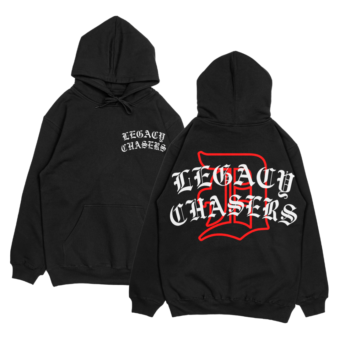 Disruptive Trentonian Text Hoodie – Black/Red/White