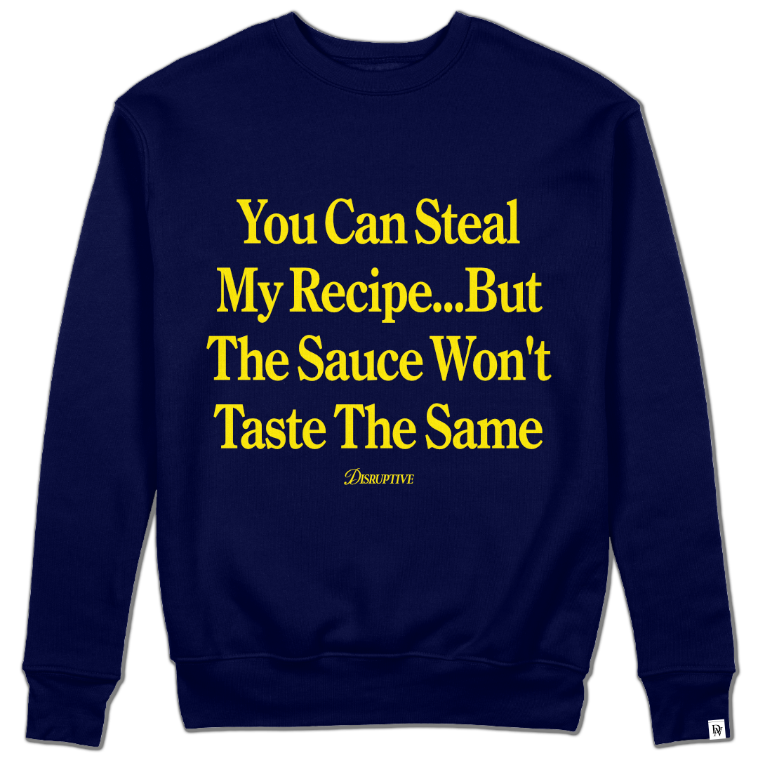 Disruptive "Steal My Sauce" Crewneck-Navy/Sailor Moon Yellow