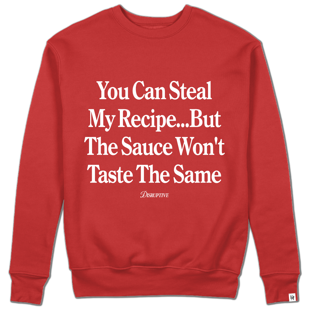 Disruptive "Steal My Sauce" Crewneck-Red/White