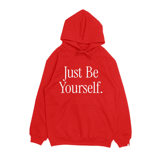 Disruptive "Just Be Yourself" Hoodie – Red/White