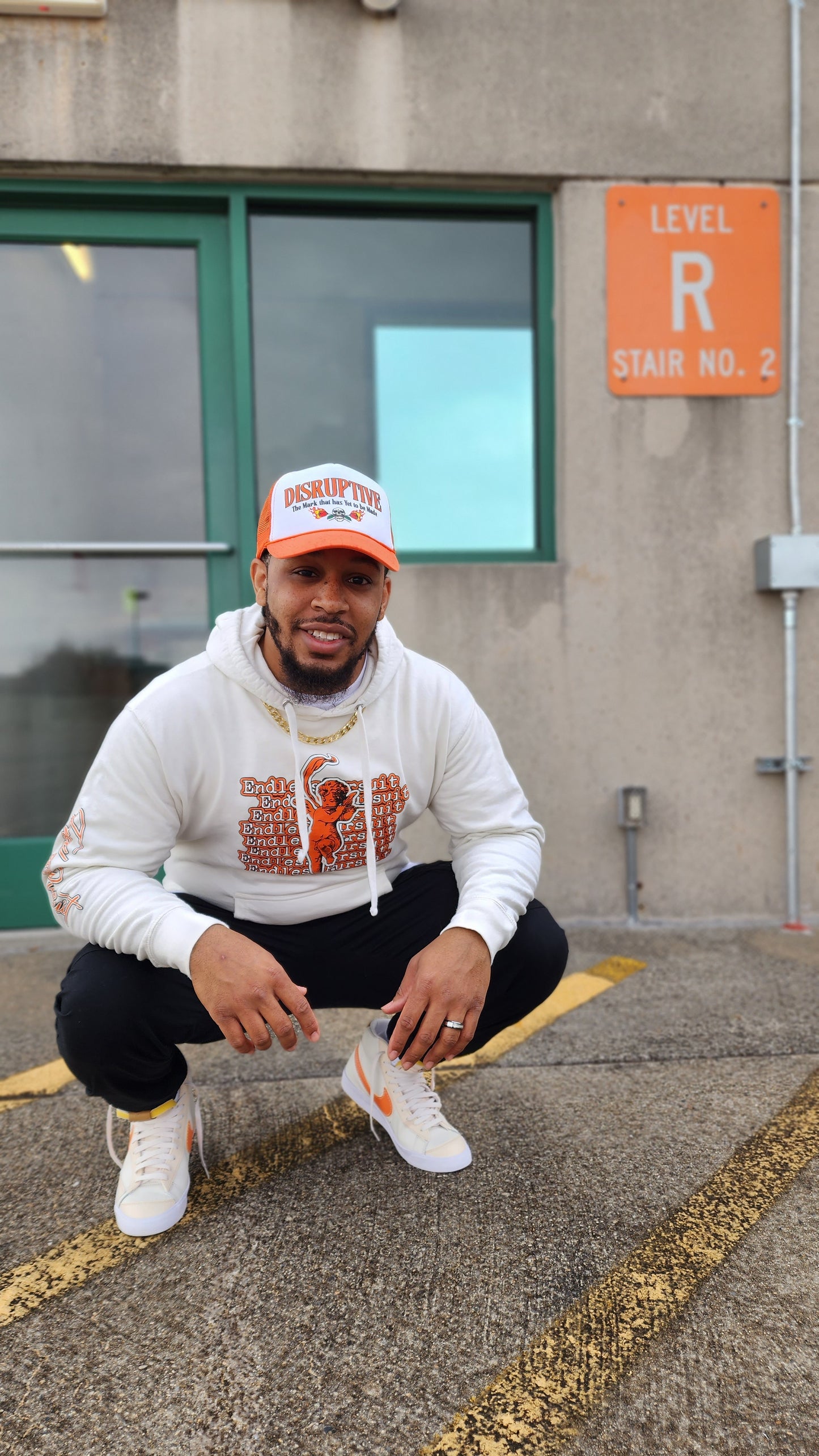 Disruptive "Mark to be Made" Snapback-Orange/White