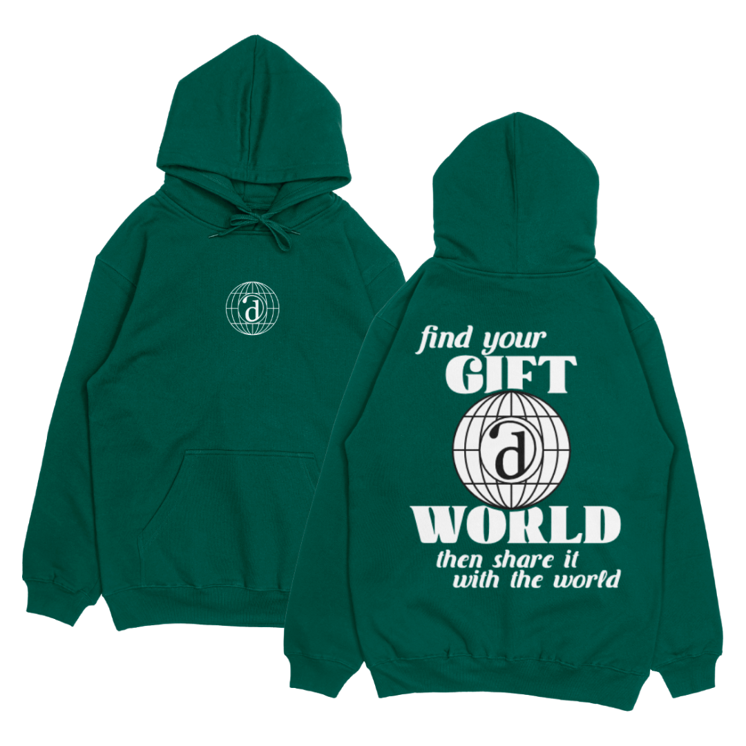 Disruptive "Find Your Gift" Hoodie-Alpine Green