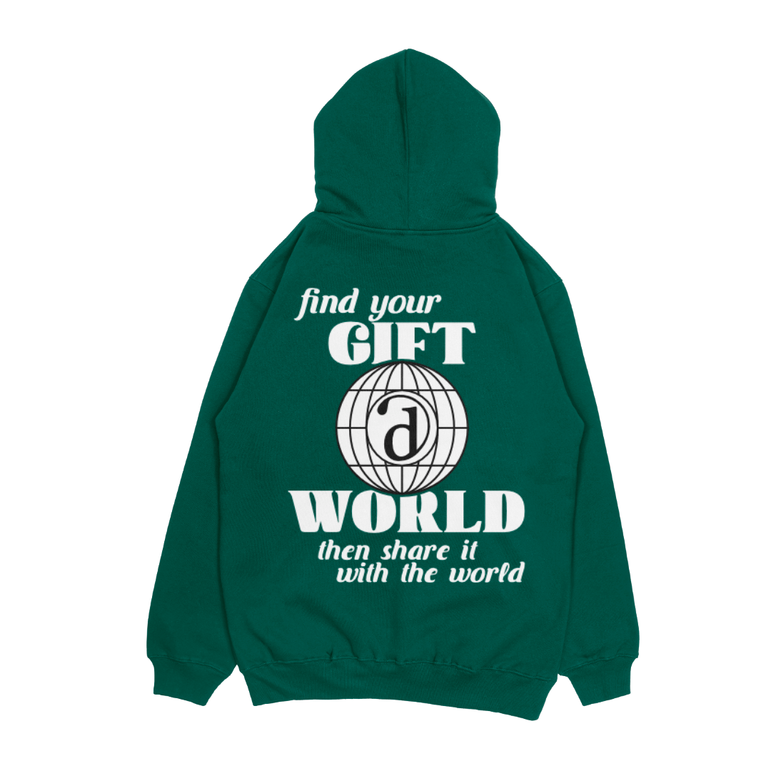 Disruptive "Find Your Gift" Hoodie-Alpine Green