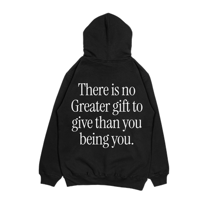 Disruptive "Just Be Yourself" Hoodie – Black/White