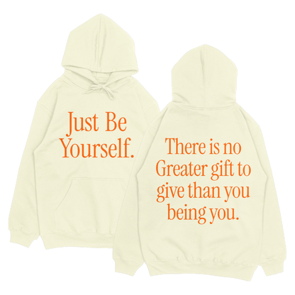 Disruptive "Just Be Yourself" Hoodie – Bone/Ochre Spice