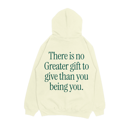 Disruptive "Just Be Yourself" Hoodie – Bone/Alpine Green