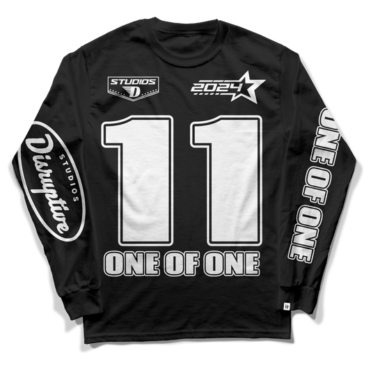 Disruptive "One of One" Long Sleeve Tee-Black/White