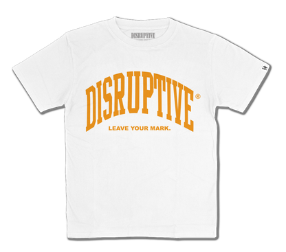 Disruptive Oversize Arched Logo "Orange Pith & Peel" Tee