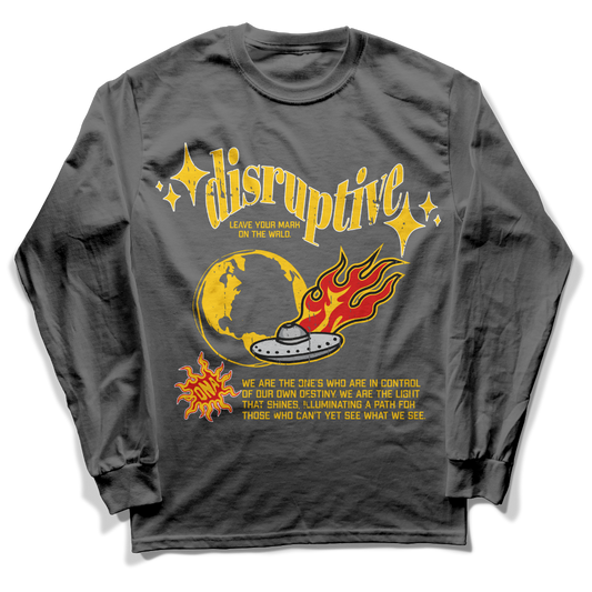 Disruptive Starlight Long Sleeve Tee-Charcoal