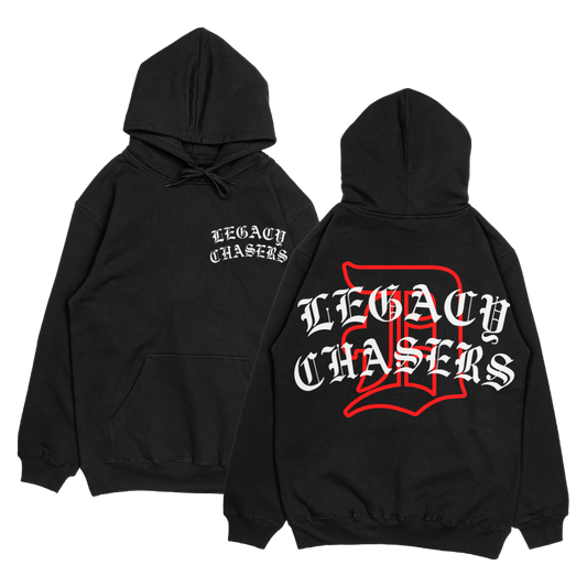 Disruptive Trentonian Text Hoodie – Black/Red/White