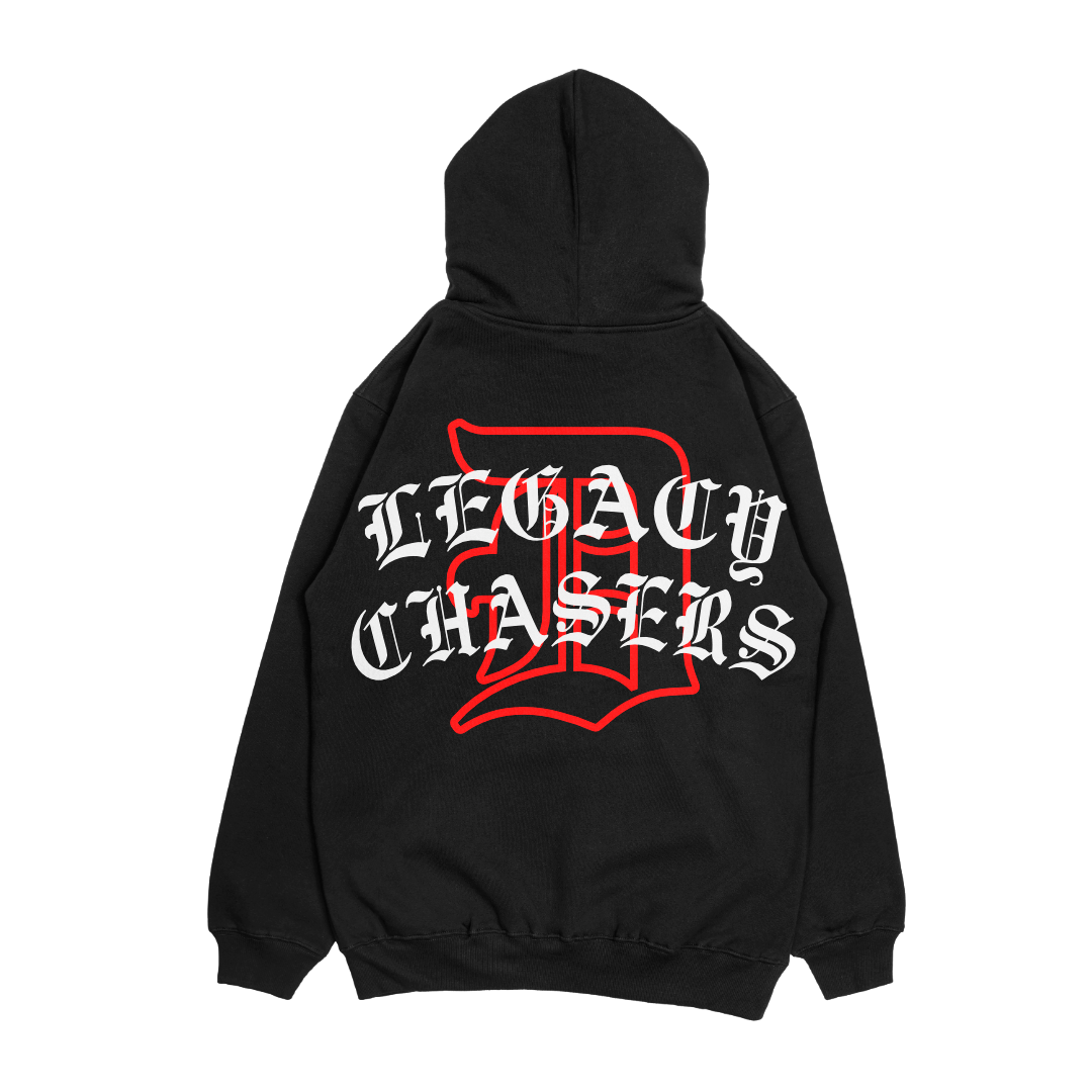 Disruptive Trentonian Text Hoodie – Black/Red/White