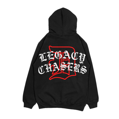 Disruptive Trentonian Text Hoodie – Black/Red/White