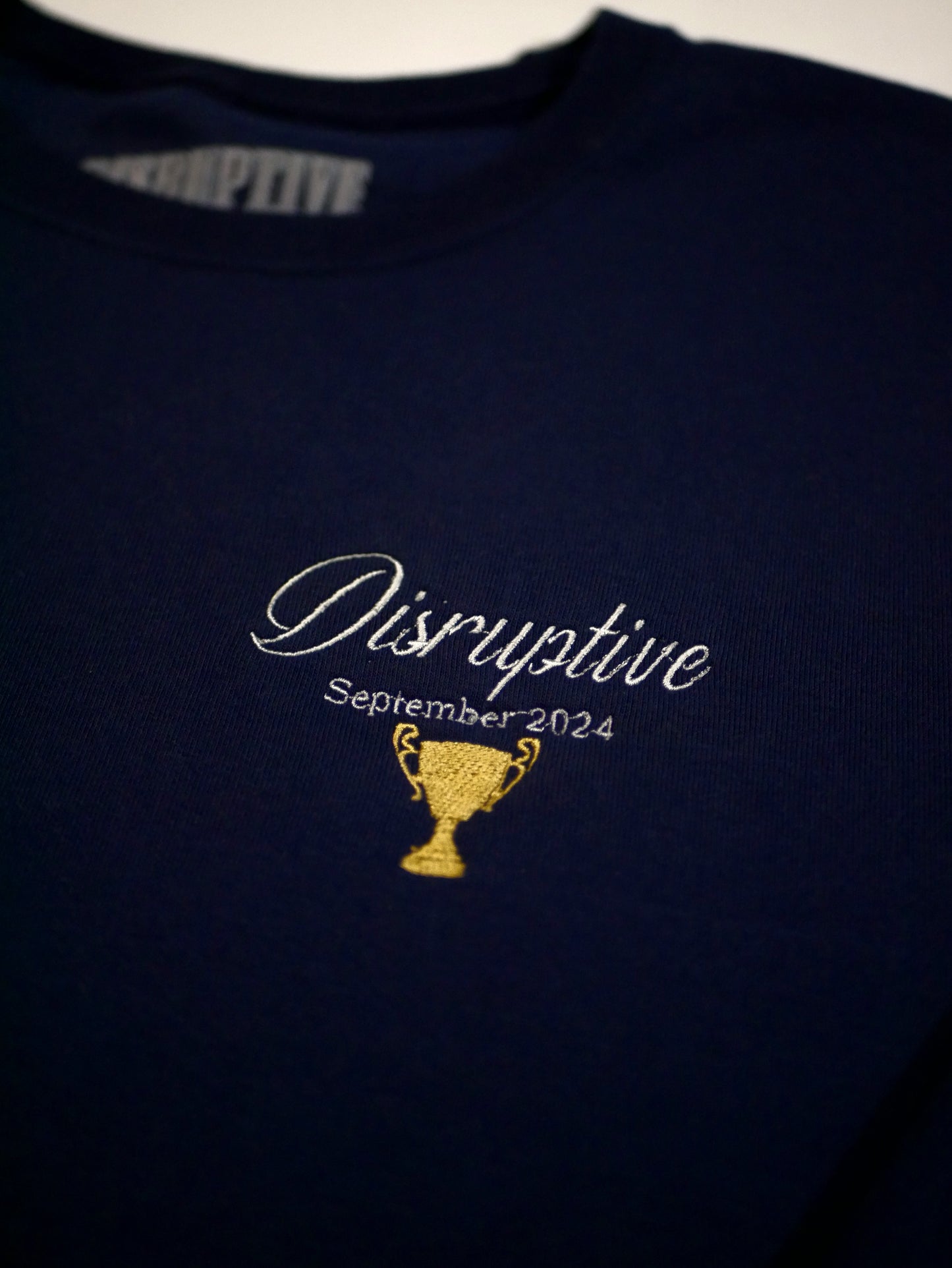 Disruptive "Trophy Room" Crewneck-Navy Blue/White/Gold