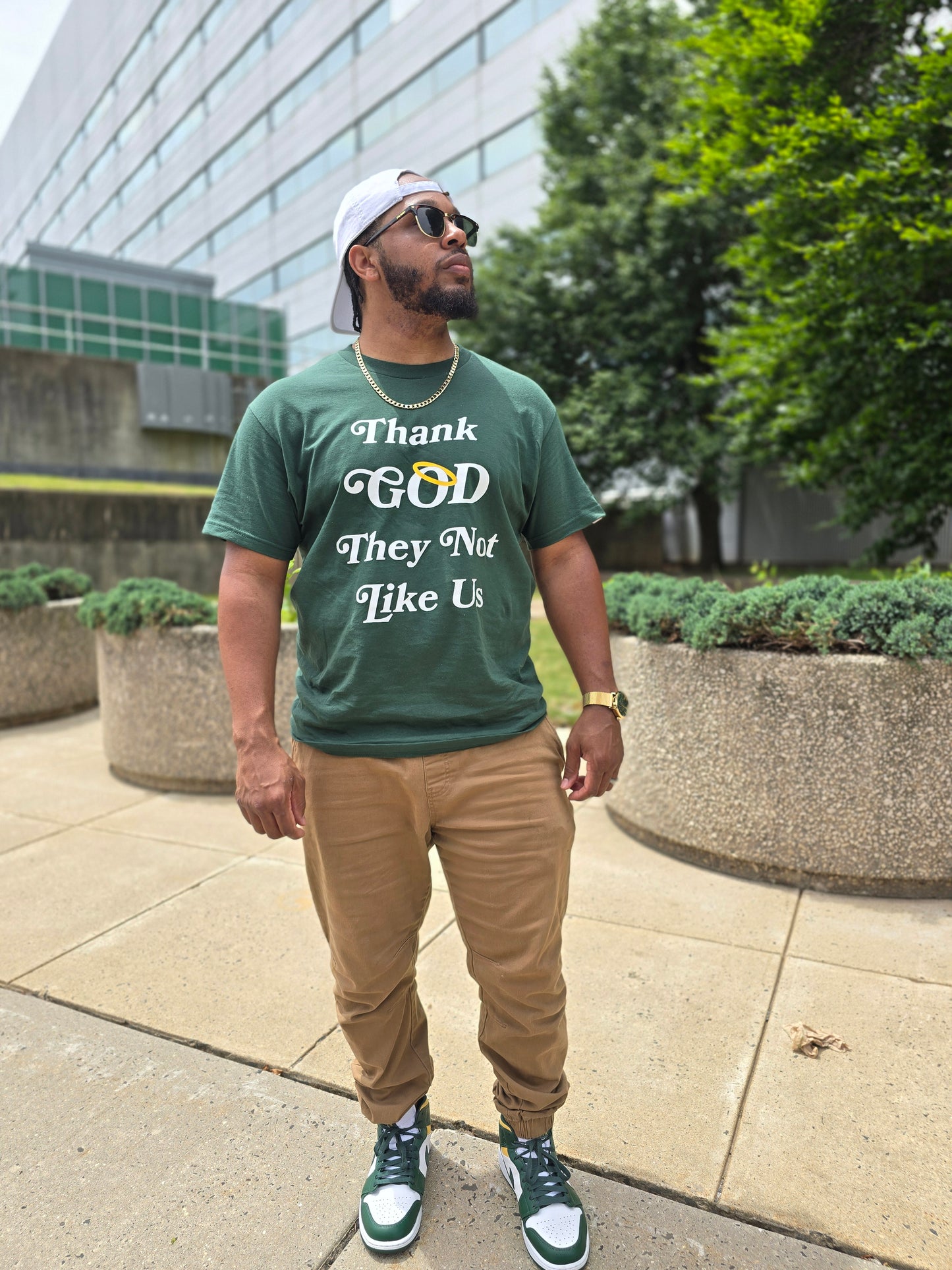 Disruptive "TGTNLU" Tee-Pine Green