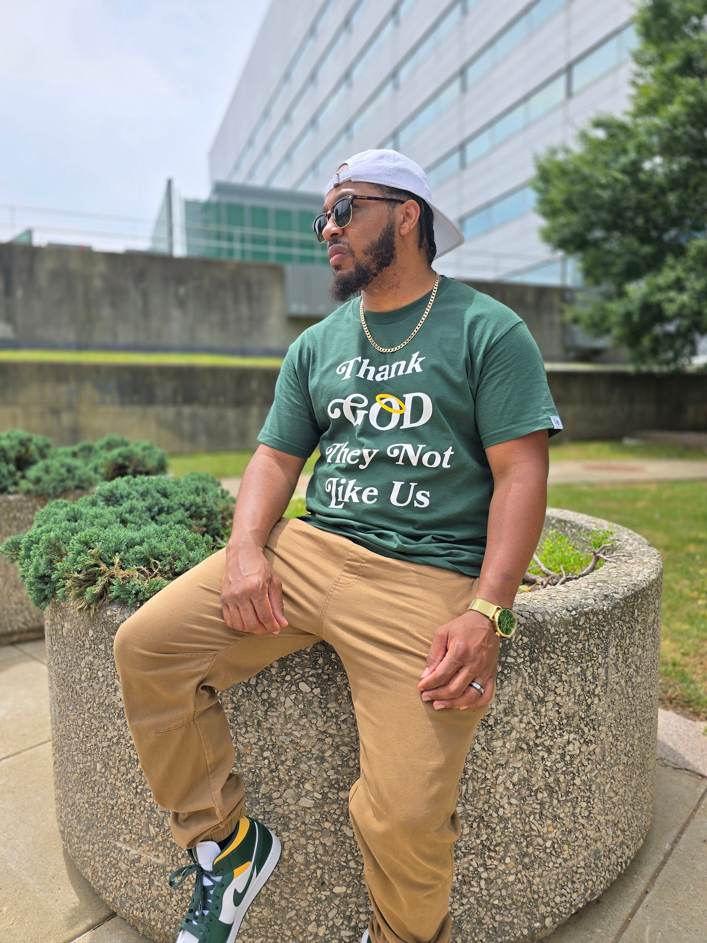 Disruptive "TGTNLU" Tee-Pine Green