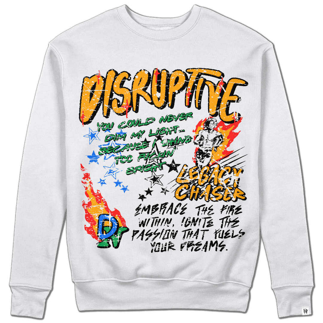 Disruptive "Doodle" Crewneck-White