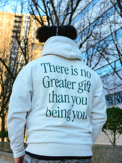 Disruptive "Just Be Yourself" Hoodie – Bone/Alpine Green