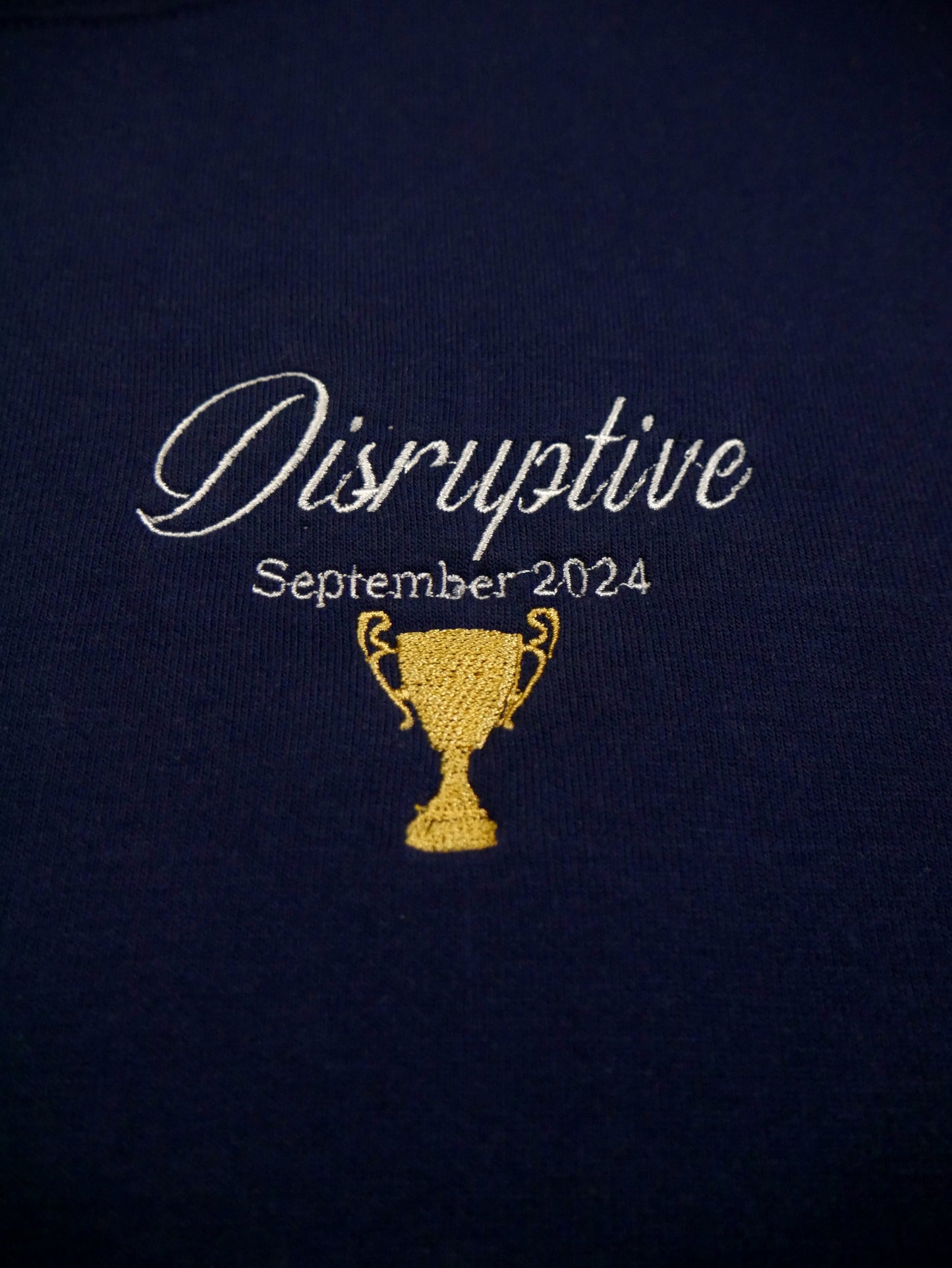 Disruptive "Trophy Room" Crewneck-Navy Blue/White/Gold