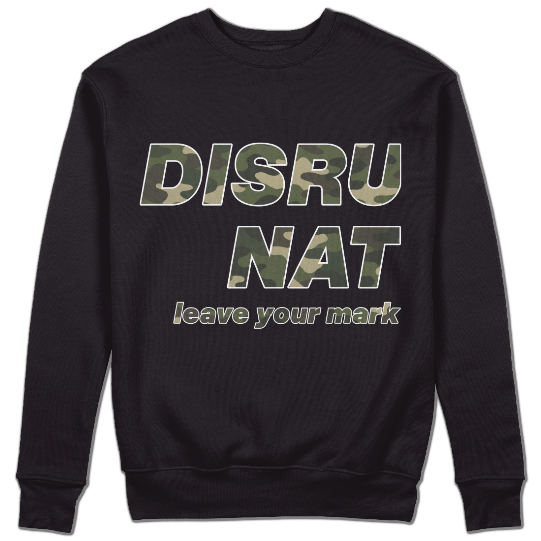 Disruptive "Self-less Service" Crewneck - Army Fatigue Edition