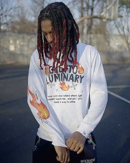 Disruptive Ghetto Luminary Long Sleeve-White